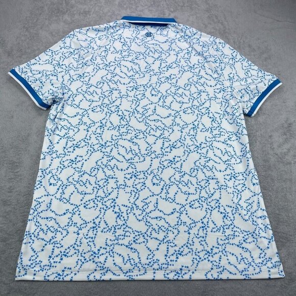 G FORE Golf Polo Shirt Men's Size XL Jersey Star Dust Banded Sleeve Tech Jersey - Picture 7 of 11